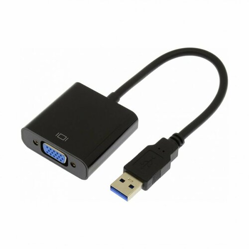 Переходник (адаптер) USB 3.0 - VGA, 0.15 м, черный переходник адаптер espada usb sata paub023 0 01 м черный