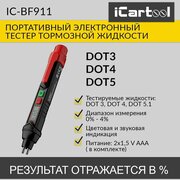 Портативный электронный тестер тормозной жидкости DOT3, DOT4, DOT5 iCartool IC-BF911
