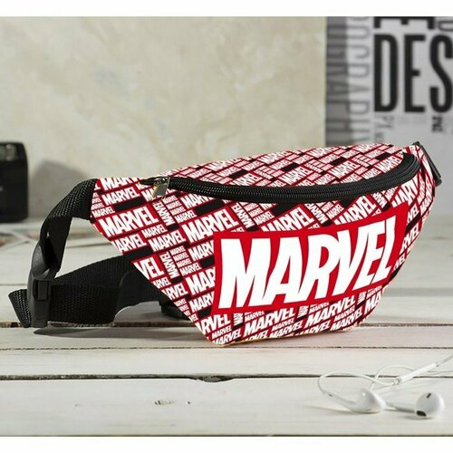 фото Сумка поясная marvel, красный