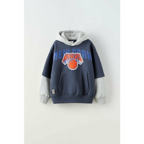 фото Толстовка zara, размер 120, синий, серый