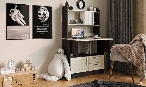 фото Стол письменный с надстройкой Рокки