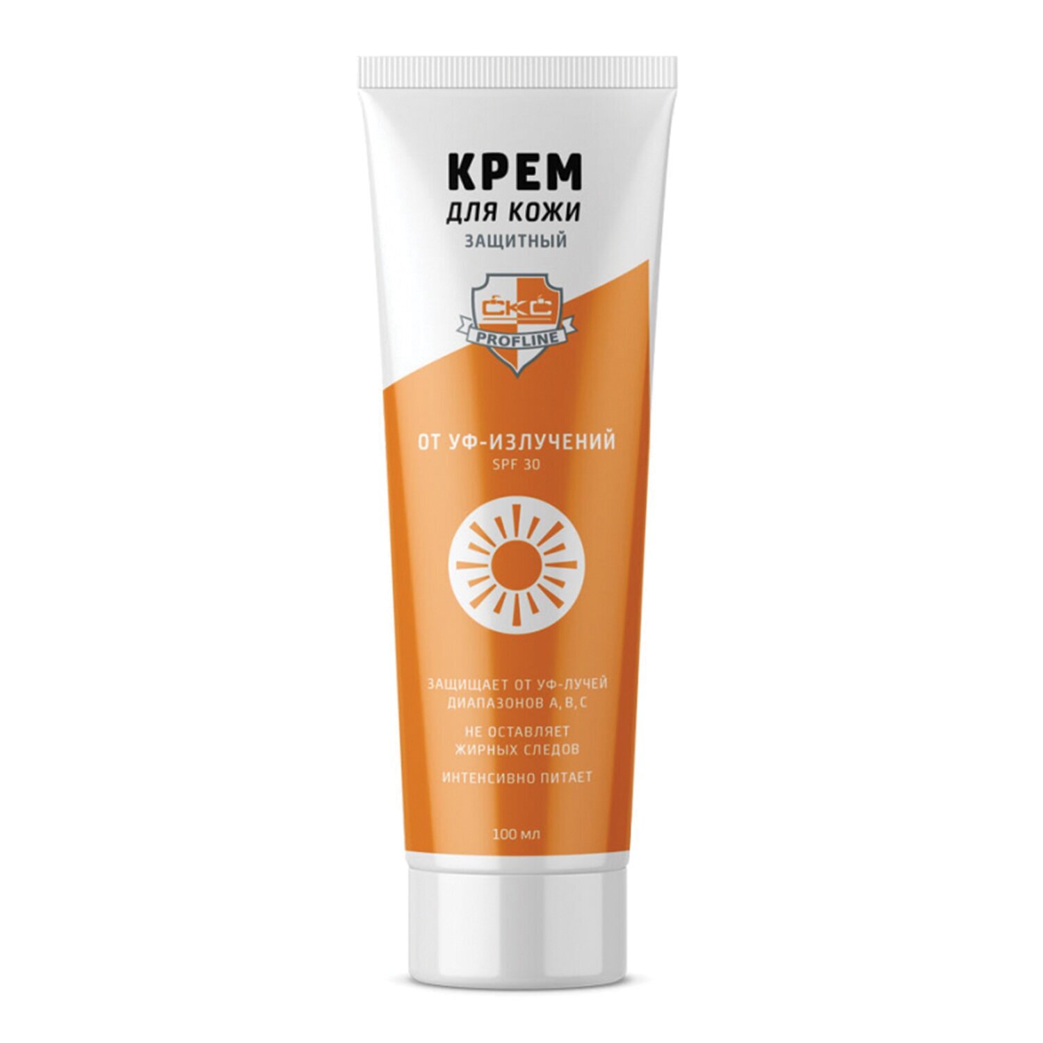 Изображение Крем защитный от солнца / защитный от УФ-лучей / SPF 30 / для CKC "Profline", 100 мл, 1 шт