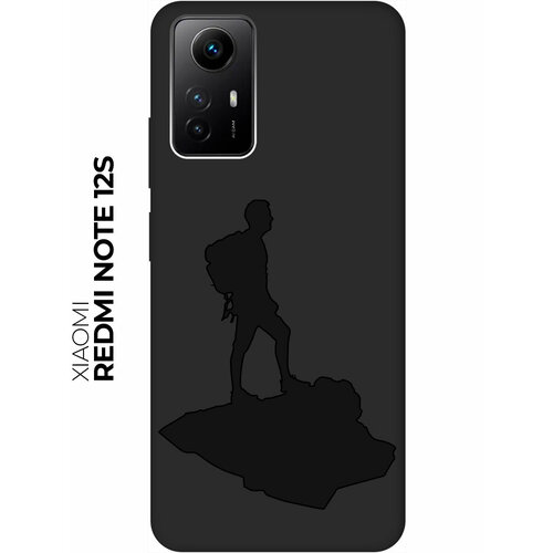 фото Силиконовый чехол на xiaomi redmi note 12s / сяоми редми ноут 12с с рисунком "trekking" soft touch черный bestluck