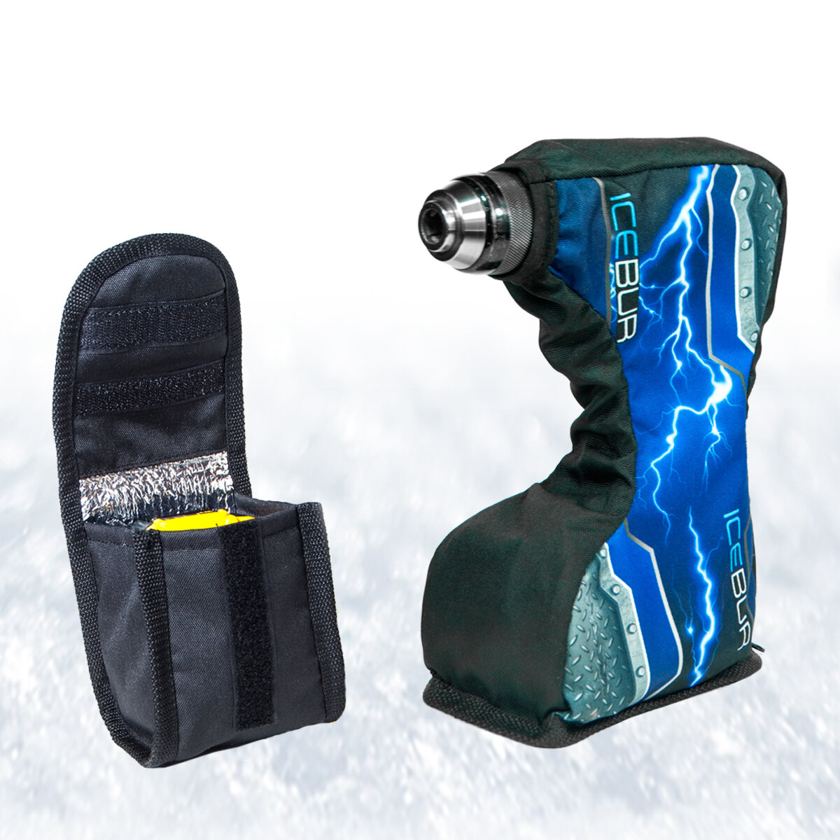 фото Чехол для шуруповерта для зимней рыбалки (Шуртук) с доп чехлом для аккумулятора