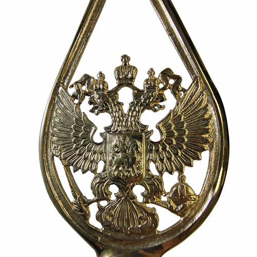 Навершие (наконечник) для флага Герб России из латуни