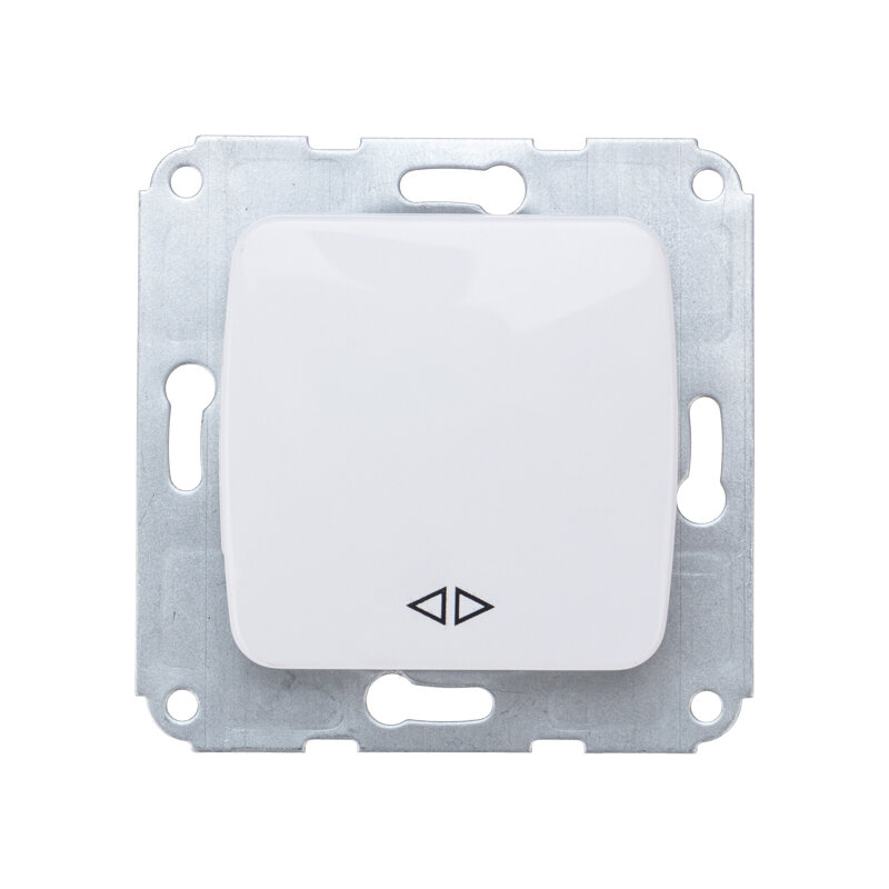 фото DEA Переключатель 1кл перекрест. с/у 10А мех. Бел KRANZ, цена за 1 шт