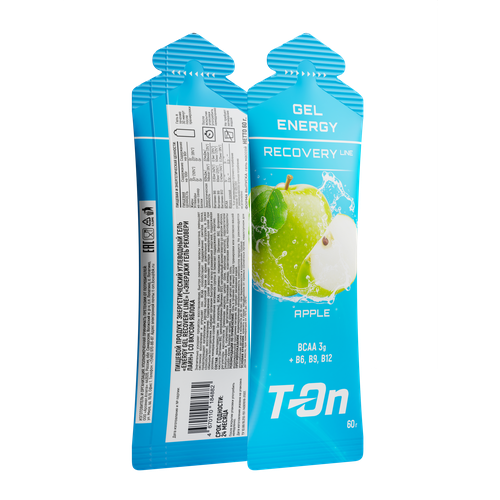 Энергетический углеводный гель ENERGY GEL RECOVERY LINE T-On набор 3 шт вкус Яблоко