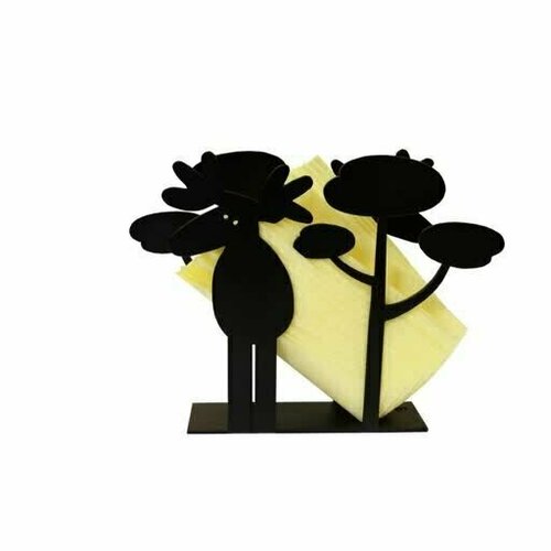 Салфетница Дерево, черный, металл, 18,2х13,7х4,4 см