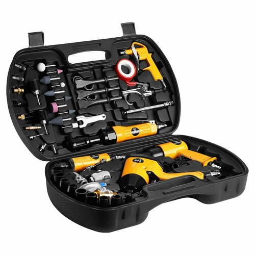 Набор пневмоинструмента и аксессуаров DEKO DKPT61 Premium 61 предмет в чемодане 1726600₽