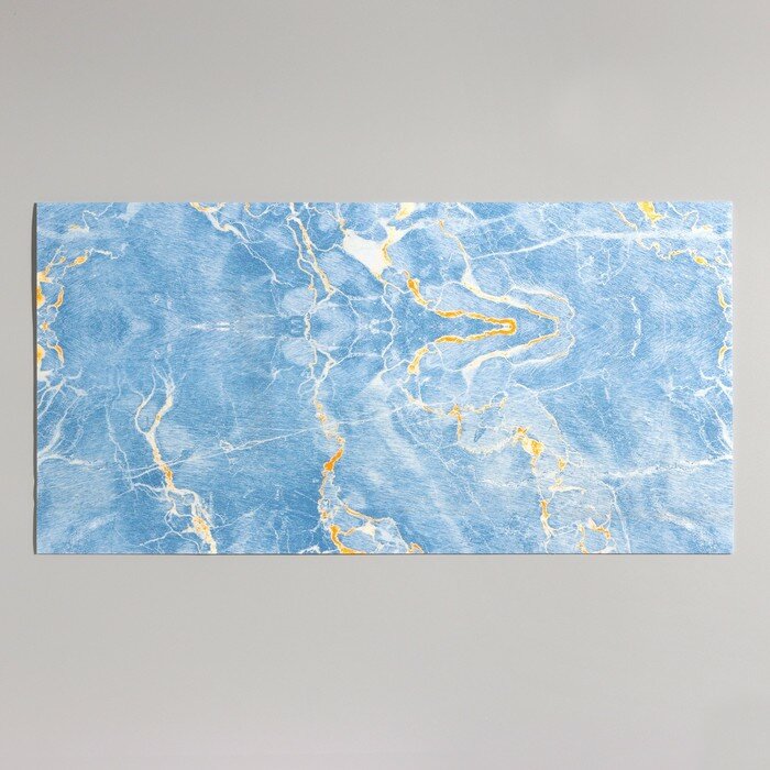 фото Панель самоклеящаяся 60*30см мрамор лазурь