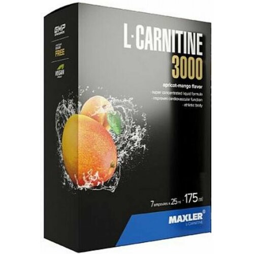 Maxler L-Carnitine 3000 mg (Л-Карнитин 3000 мг) 7 ампул по 25 мл (Maxler)