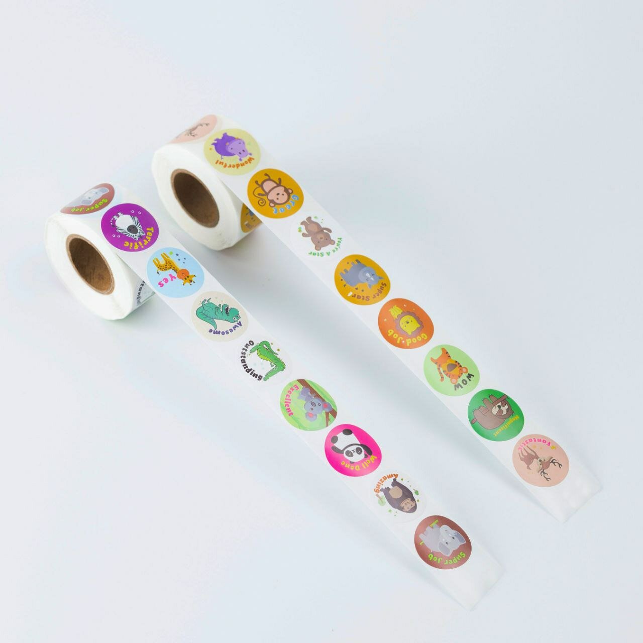 Наклейки "Тропические животные" для поощрения и мотивации, для детей, 1000 шт, COLOR Si