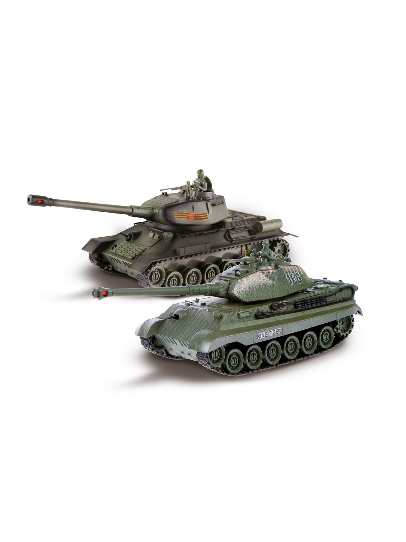 Набор техники Crossbot Танковый бой Т-34 - GERMANY KING TIGER 870622 1:24 41 см