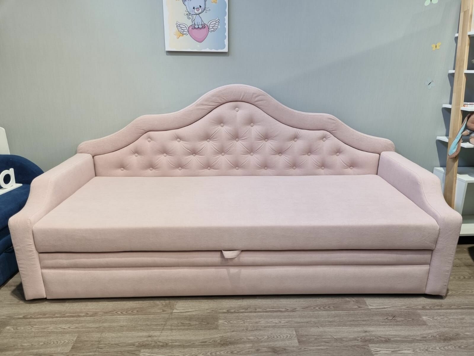 Фабрика Klюkva диван PRINZ, пудрово-розового цвета (премиальное качество), ткань Teddy