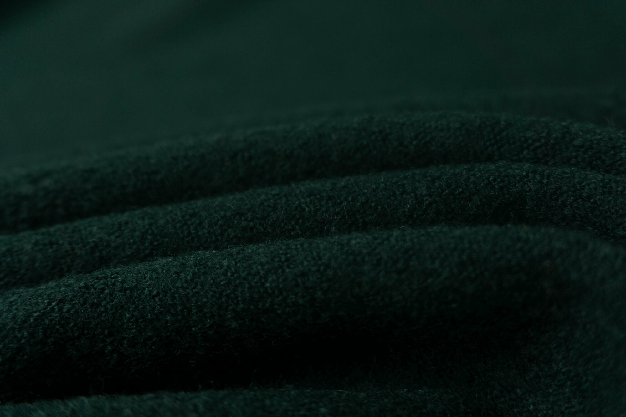 Ткань Пальтовая шерсть лоден темно-зеленый