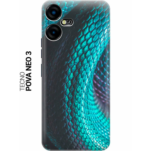 фото Силиконовый чехол на tecno pova neo 3 / техно пова нео 3 с рисунком "змеиная кожа" slvgo