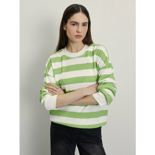 Свитшот Zarina, размер S (RU 44)/170, зеленый графика крупная блузка zarina женская 2163112312 цвет белый графика крупная размер 44