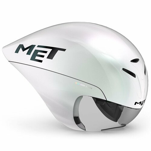фото Велошлем met tri-aero drone wide body helmet 2024 (3hm100ce00), цвет белый, размер шлема m (56-58 см)