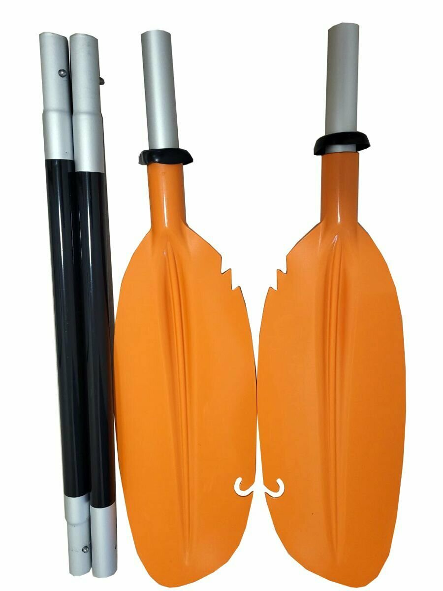 Весло для байдарки или каяка Sapper, 4 секции, 220 см оранжевое