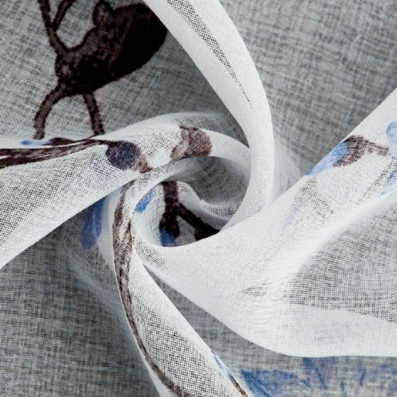 фото Тюль Лен Сакура с утяжелителем / Высота 150 см, Ширина 98-100 см Тюль для кухни /Тюль в гостиную /Тюль в детскую /Штораы