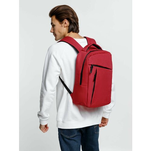 Рюкзак для школы офиса мужской женский унисекс ноутбука Onefold, красный, размер 40х28х19 см