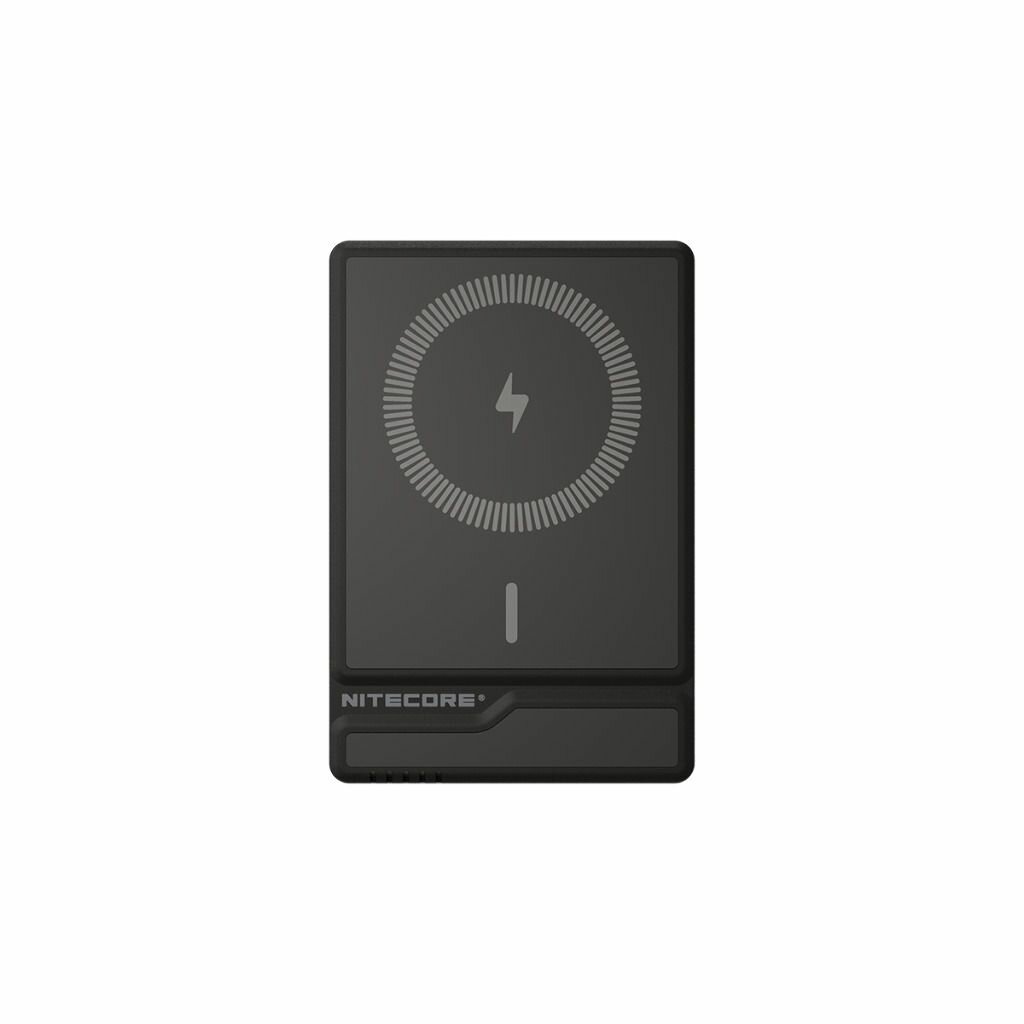 NITECORE NW5000 MAGNETIC POWER BANK, емкостью: 5000 мАч (19,25 Вт/ч), из углеродного волокна поддерживает беспроводную зарядку Qi 15 Вт и проводную зарядку QC/PD 20 Вт, — фото 1