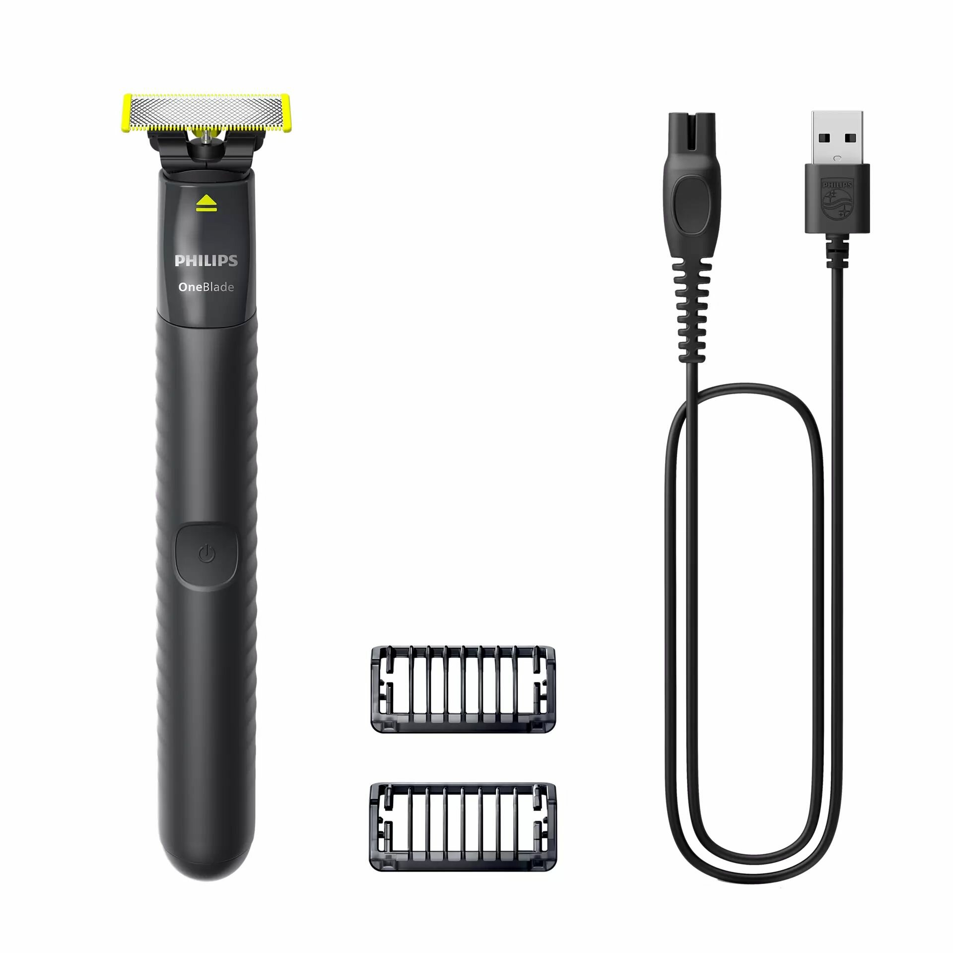 Триммер для бороды и усов Philips OneBlade QP1424/10, черный — фото 1