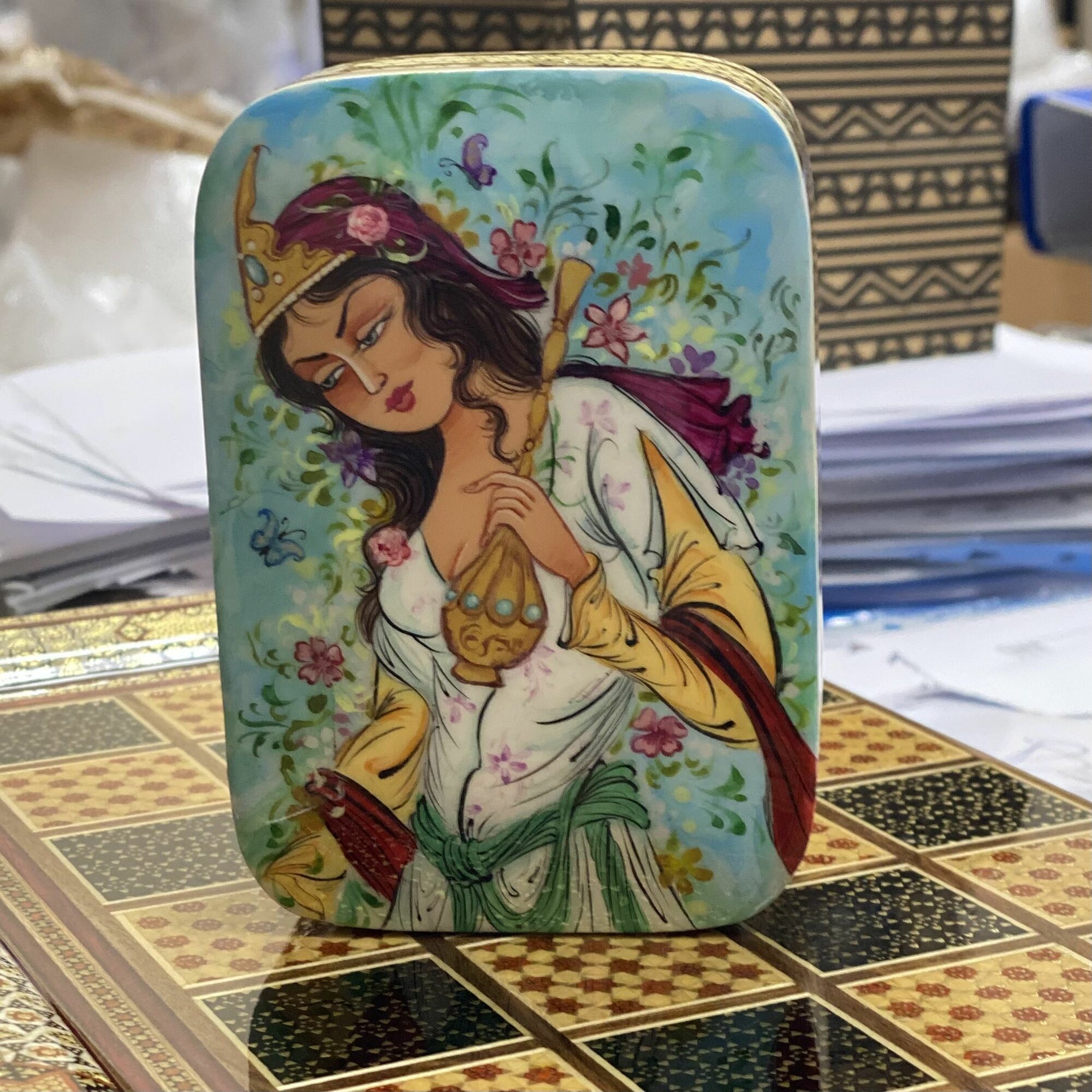 Чехол-футляр Персидский Базар "Иранская Миниатюра", ручная работа, для игральных карт