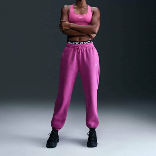 фото Брюки джоггеры nike phoenix fleece, размер 50-52, розовый