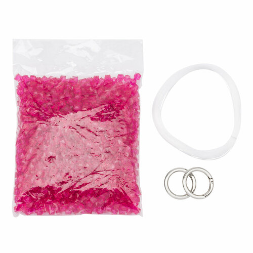 Набор для плетения сумки из бусин акриловые граненый куб 10 мм Astra Craft 643 лавандовый 1471₽