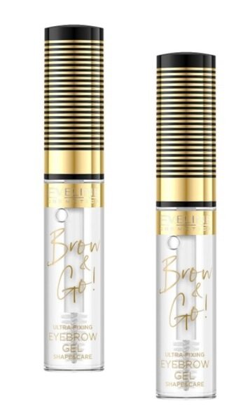 Гель для бровей Eveline суперфиксация и уход - прозрачный серии Brow & Go, 6мл, 2 шт