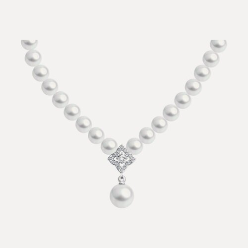Изображение товара Колье, белое золото, 585 проба, бриллиант, жемчуг