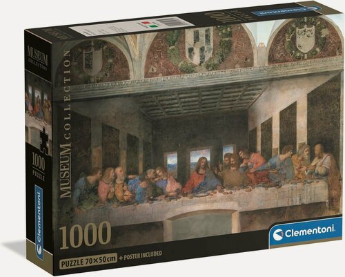 Изображение товара Пазл для взрослых Clementoni 1000 деталей, элементов: Леонардо. Тайная вечеря