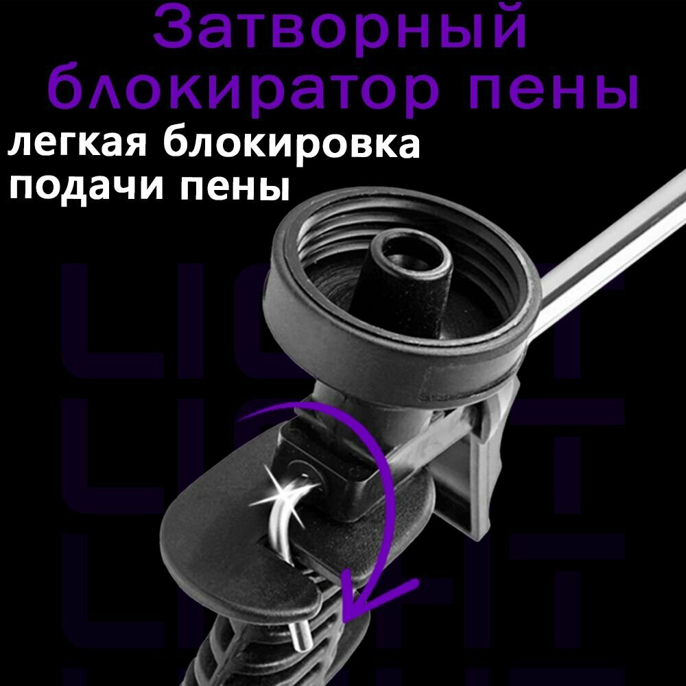 Пистолет для монтажной пены POSHTECH LIGHT / стальное дуло, затворный блокиратор, цельнопластиковый облегченный корпус — фото 1
