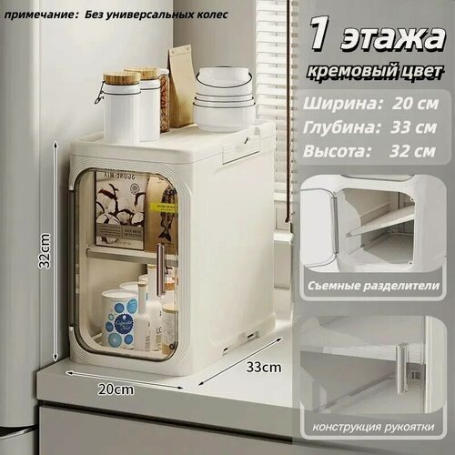 Изображение товара Шкаф-пенал для ванной, напольный узкий шкафчик в ванную и туалет, тумба, 20х33х32 см, Универсальный SY