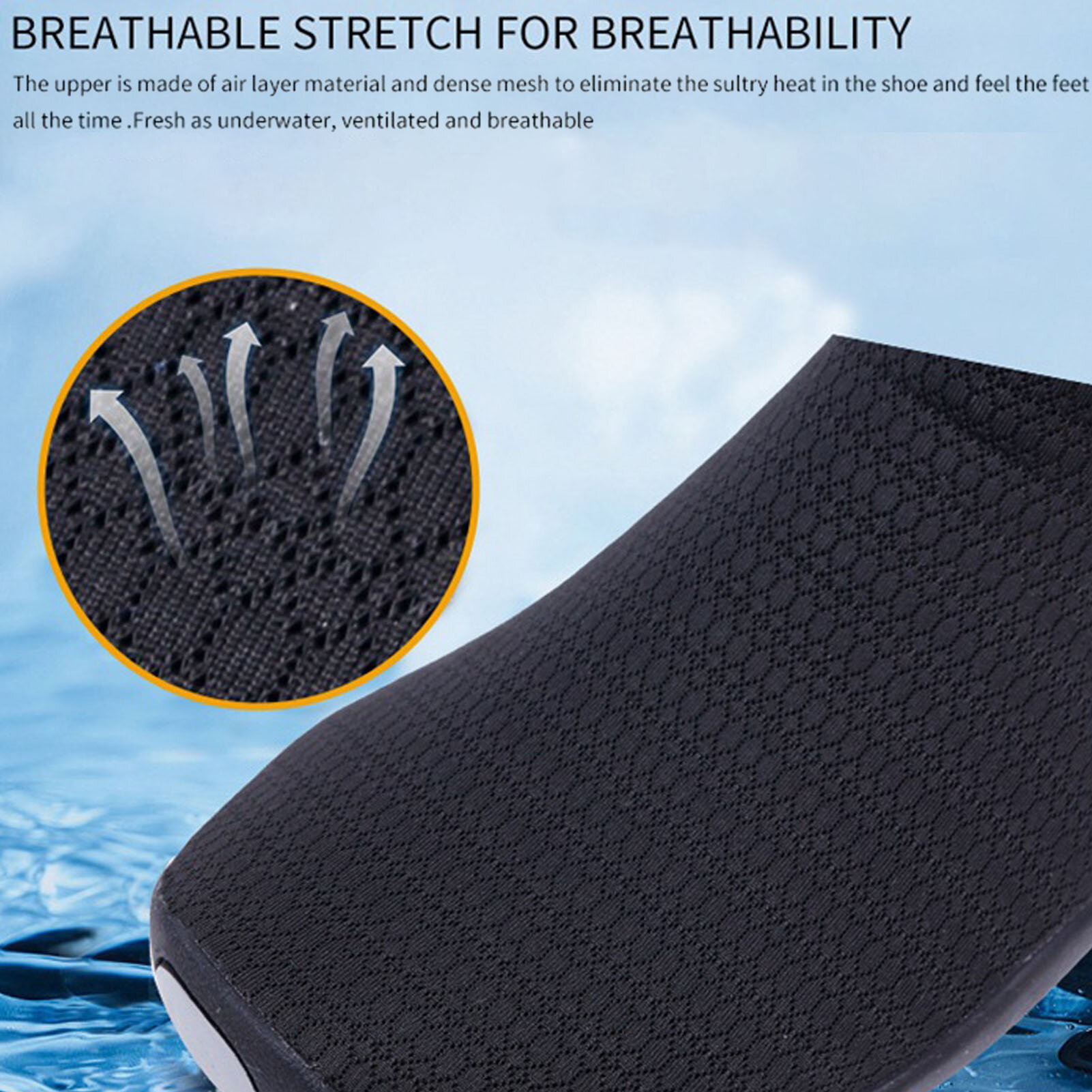 2 шт. Водные туфли, быстросохнущие, резиновые, нейлоновые, высокие, дышащие, нескользящие, пляжные туфли для водных видов спорта на берегу моря, черные 43