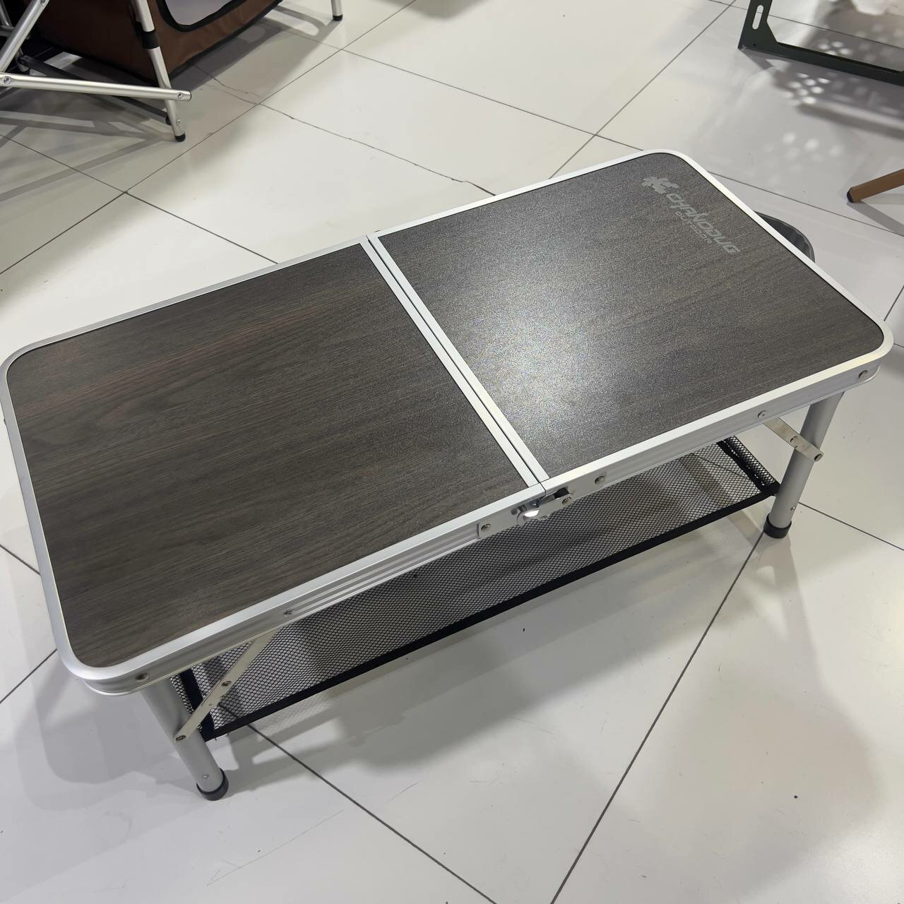 Складной туристический стол Chanodug FX-7142, алюминий, регулируемая высота, износостойкий ламинированный материал