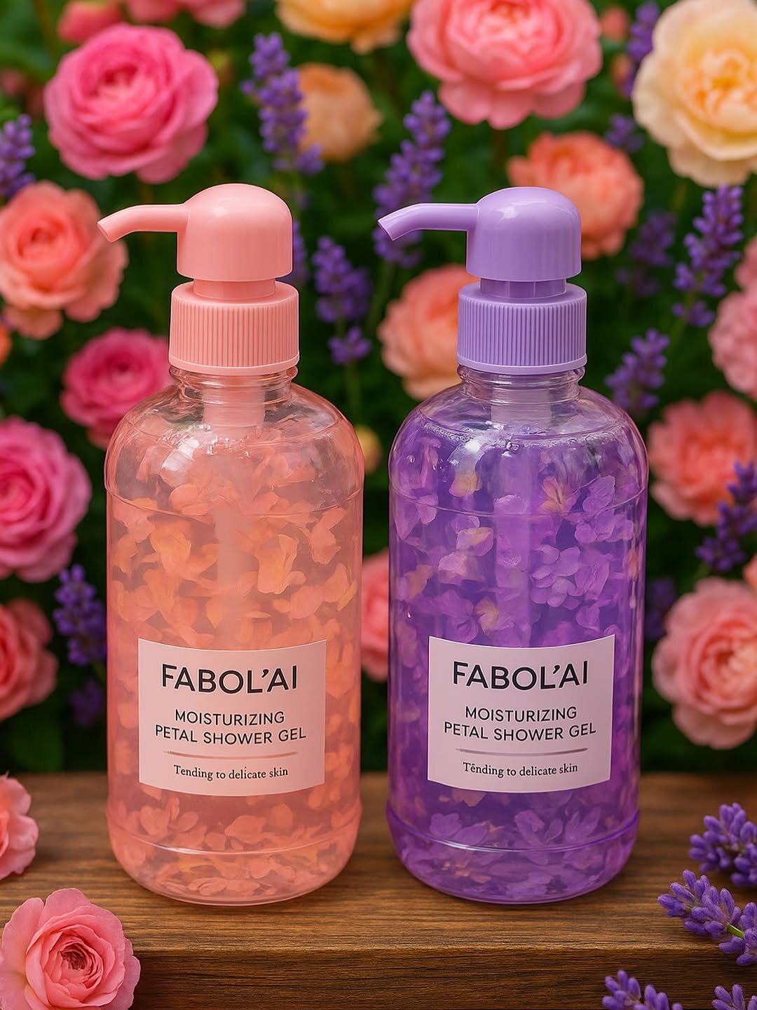 Гель для душа FABOL’AI 500мл, Обогащено лепестками цветов натуральные цветочные экстракты "Rich Fragrance”