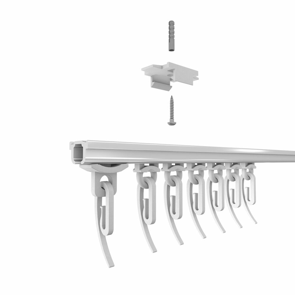 Профильный карниз для штор Римини Черный 100см — фото 1