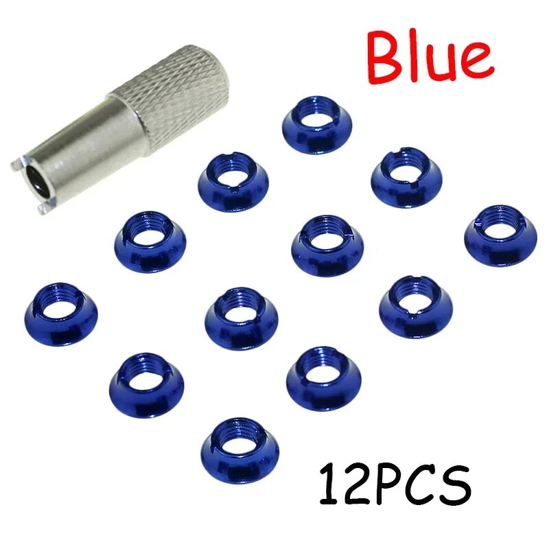 SoloGood 12 шт. цветные гайки для переключателя Futaba JR FrSky Синий, 12PCS Blue