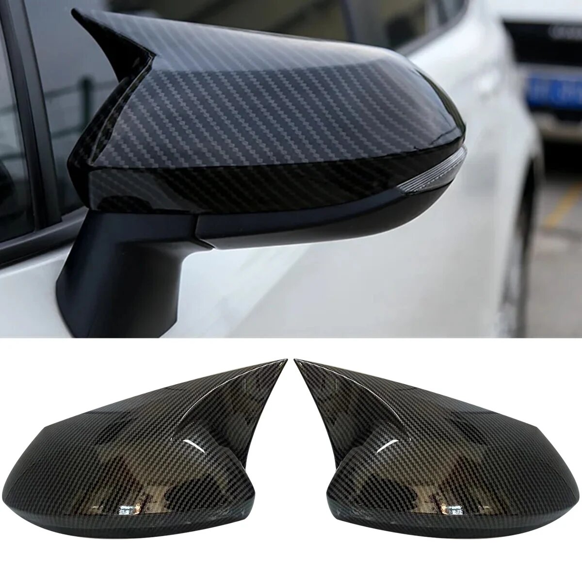 Боковое зеркало Toyota Corolla 2019-2022, Carbon Fiber Look