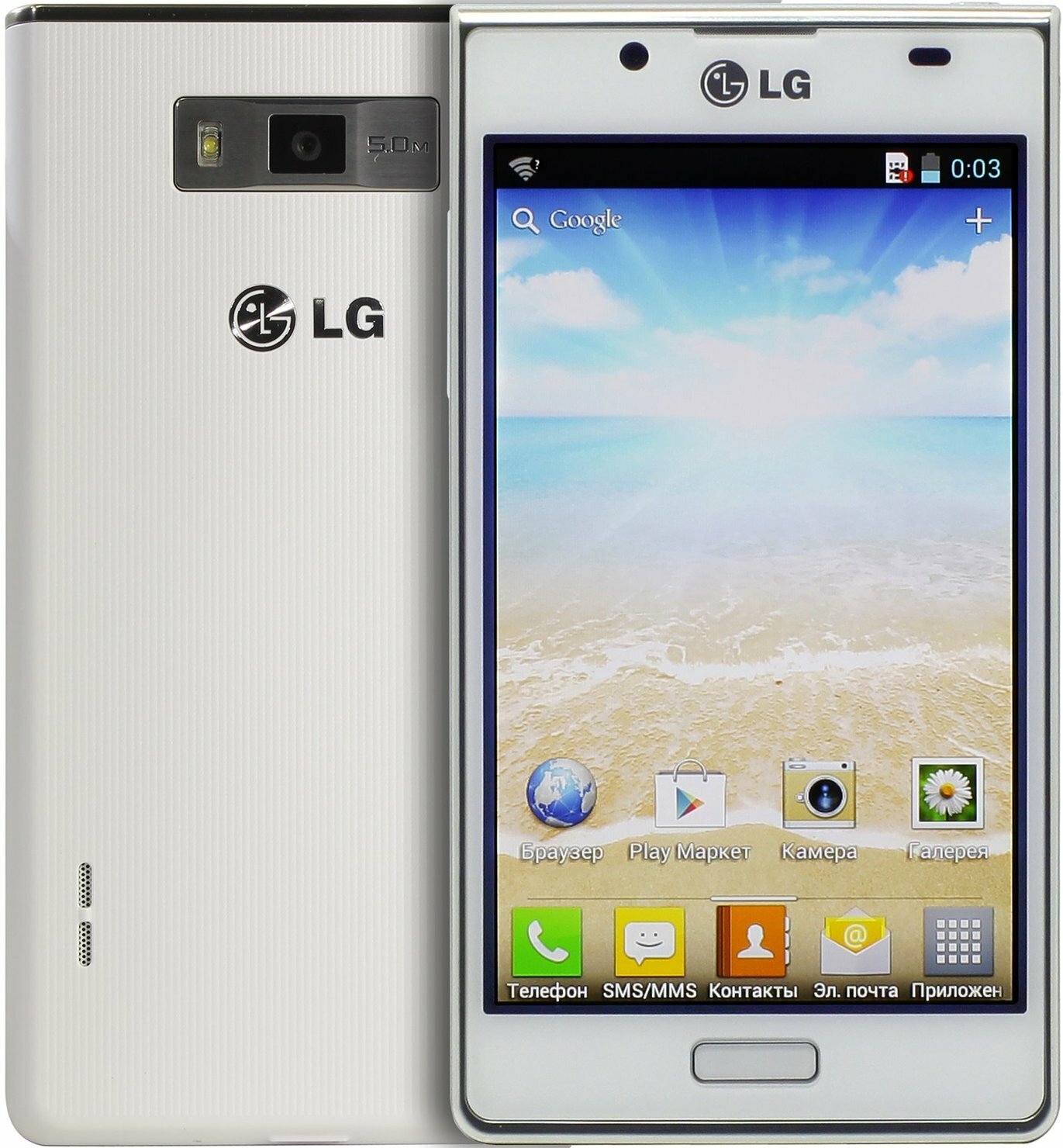 Смартфон LG Optimus L7 P705, 1 SIM, белый