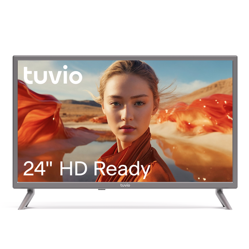 24” Телевизор Tuvio HD-ready DLED, TD24HNGEV1, темно-серый телевизор leff 28h540s 28 hd ready