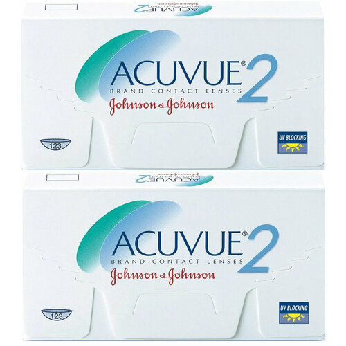 Контактные линзы ACUVUE 2, 6 шт., R 8,7, D +1,25, 2 уп.