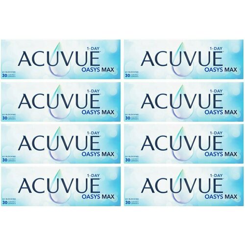 Контактные линзы ACUVUE Oasys Max 1-day, 30 шт., R 9, D -10,5, 8 уп.