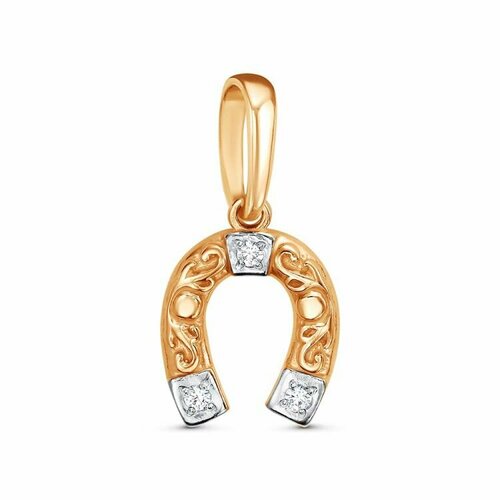 фото Подвеска красная пресня, серебро, 925 проба, родирование, фианит, размер 2.4 см.