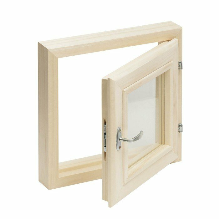 Добропаровъ Окно, 40×40см, двойное стекло липа, внутреннее открывание - фотография № 7