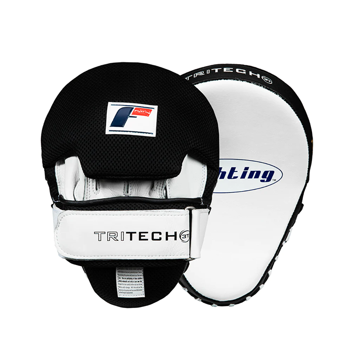 Боксерские лапы Fighting Tri-Tech Curved Mitts White/Black (One Size)