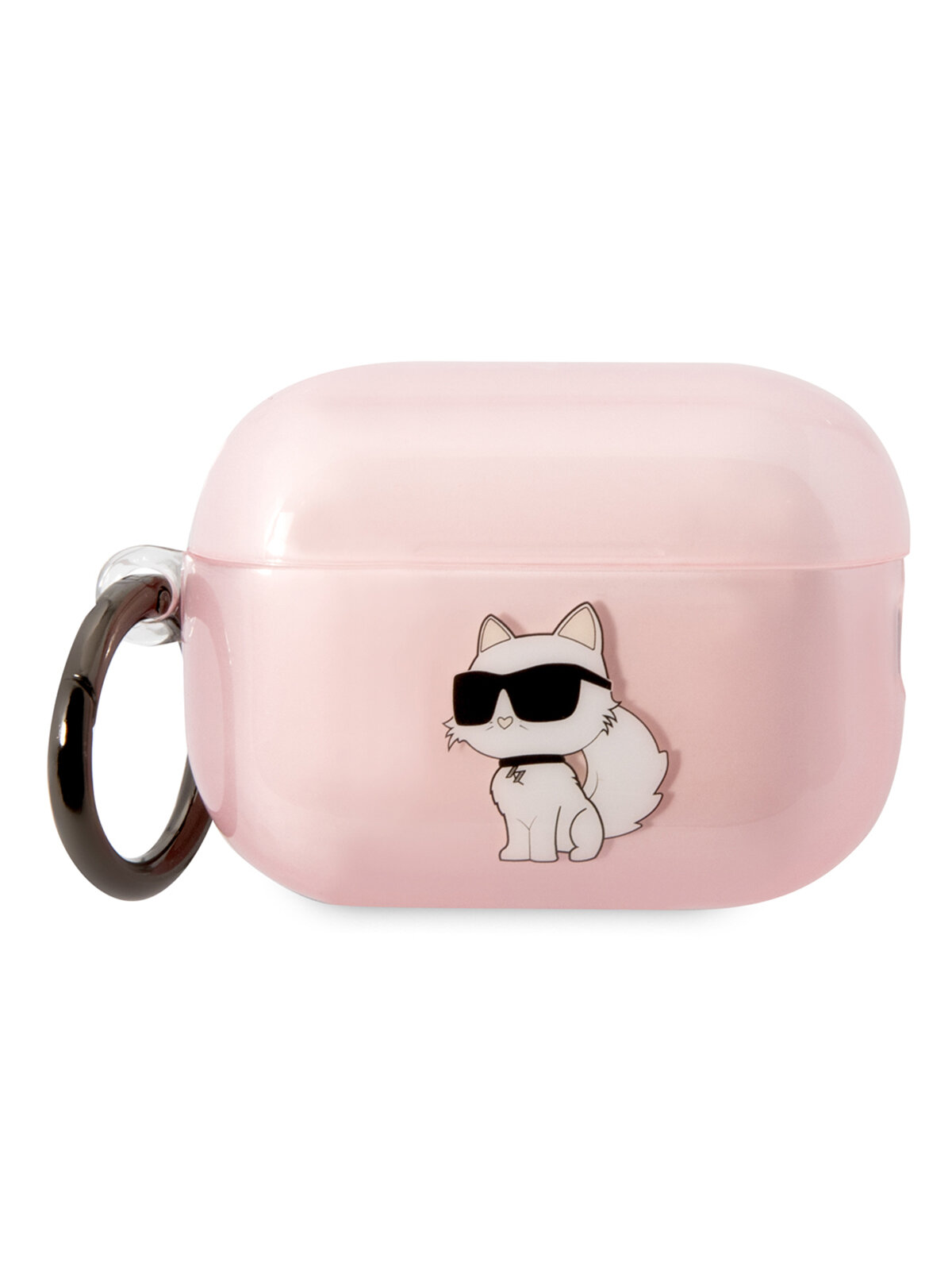 Lagerfeld для Airpods Pro 2 чехол TPU with ring NFT Choupette Translucent Pink