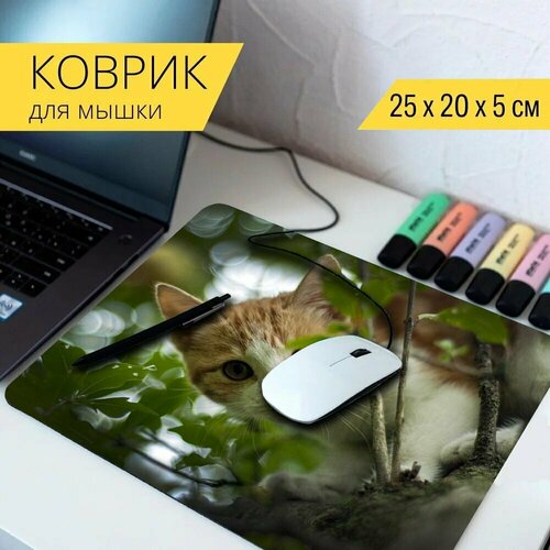 Коврик для мыши с принтом Зоопарк, природа, домашний питомец 25x20см. коврик для мыши с принтом зоопарк природа домашний питомец 25x20см